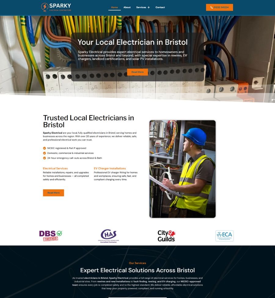Website for electrician example
